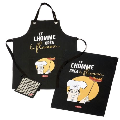Set Barbecue Tablier Torchon et Manique adulte