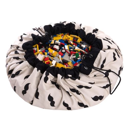 Sac à jouets et tapis de jeux 2 en 1 Mr Moustache Play and Go
