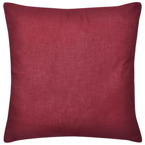 vidaXL Kussenhoezen katoen 40 x 40 cm bordeauxrood 4 stuks