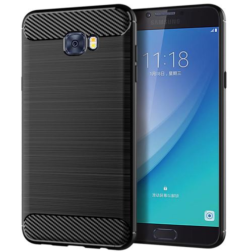 Etui Coque de protection durable souple pour Samsung Galaxy C7 - Noir