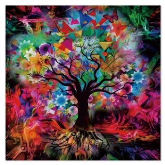 Tableau verre acrylique - visuel arbre abstrait multicolore - Achat & prix  | fnac