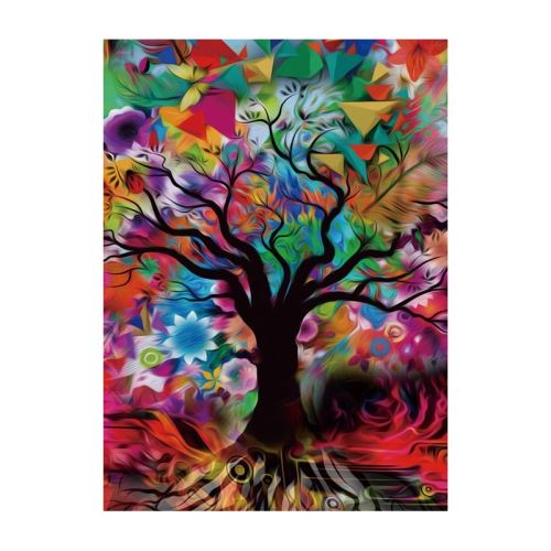 Tableau Verre Acrylique Visuel Arbre Abstrait Multicolore Achat Prix Fnac