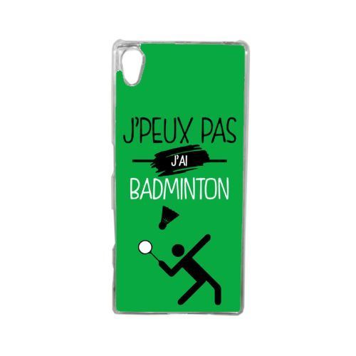 Coque j peux pas j ai badminton 4 compatible sony xperia z5 transparent