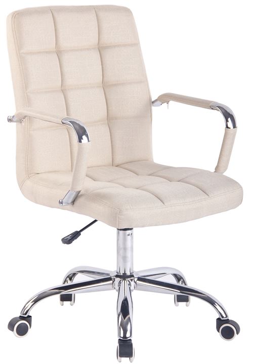CLP Fauteuil de Bureau Deli Tissu  Crème