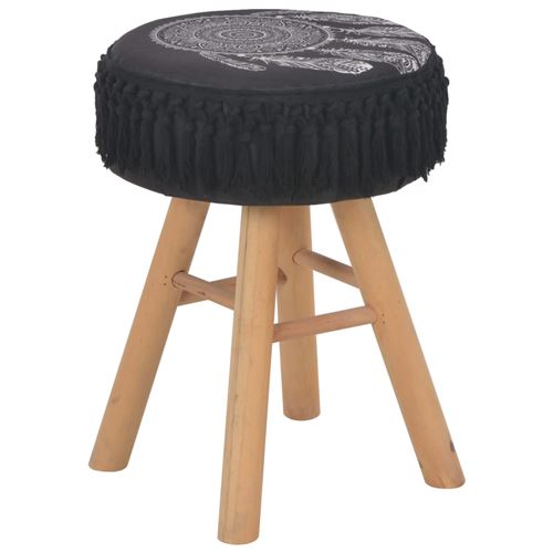 Tabouret Noir Tissu
