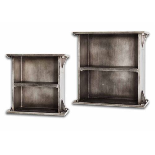Paris Prix - Lot De 2 étagères Murales vaded 45cm Anthracite
