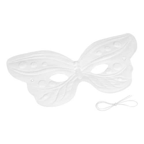 Paris Prix - Masque à Décorer papillon 16x24cm Blanc