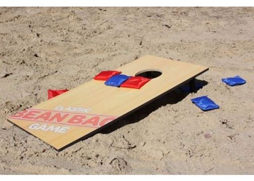 Jeu De Kermesse : Planche De Lancer De Sacs De Sable En Bois - Cornhole Classique Et Portable