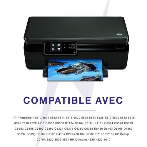 TONERMEDIA - x4 Cartouches HP 364 XL compatibles (4 Noir XL) - Cartouche  d'encre - Achat & prix
