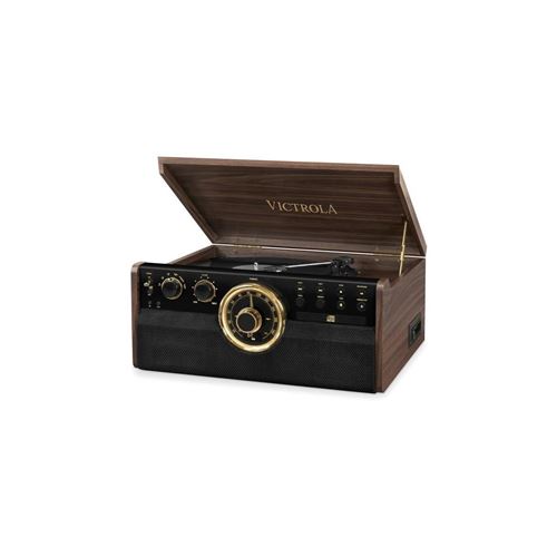 VICTROLA Empire Chaîne Stéréo 6-en-1 Platine Vinyle - Expresso