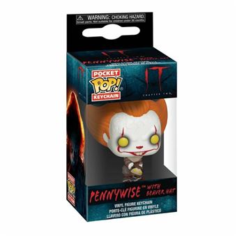 « Il » est revenu 2 - Porte-clés Pocket POP! Pennywise w/ Beaver Hat 4 cm
