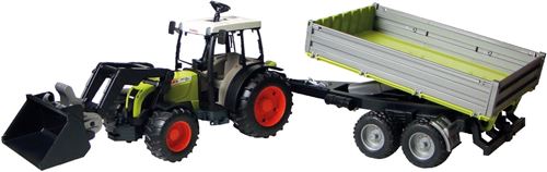 BRUDER - Tracteur 'claas' avec fourche et remorque basculante