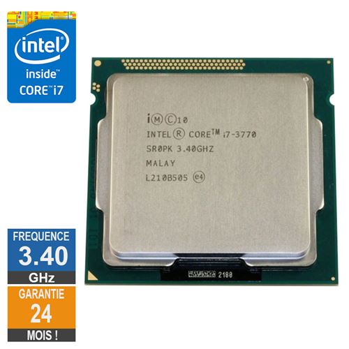 Processeur Intel Core I7-3770 3.40Ghz Sr0Pk Fclga1155 8Mo