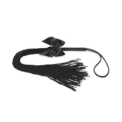 BIJOUX INDISCRETS Lilly - Fouet à Franches, Accessoire BDSM pour Jeu de Couple Erotique, Douces Lanières en Cuir, Noir