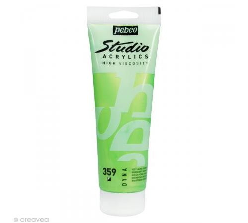 Pebeo Peinture Studio Acrylics P&eacute;b&eacute;o - 250 Ml - Vert Jaune Iridescent