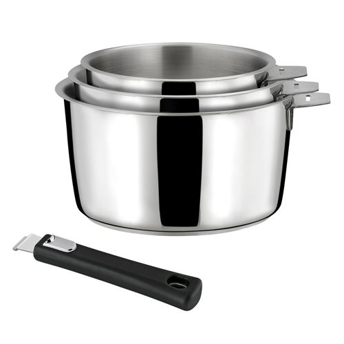 CUISINOX - MALICE - Série de 3 casseroles 16/18/20cm