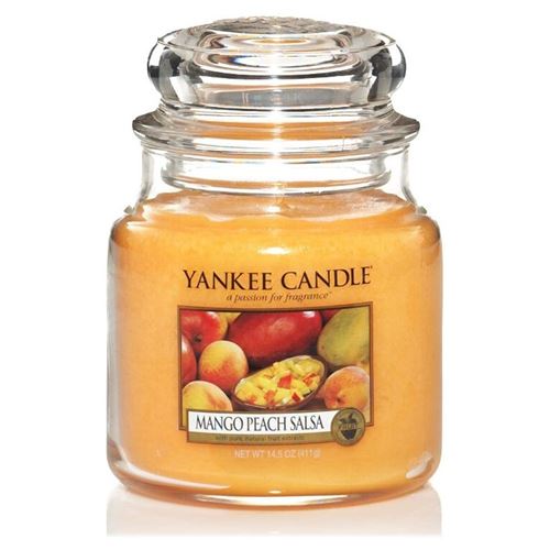 YANKEE CANDLE bougie moyenne jarre, « Mangue et pêche »