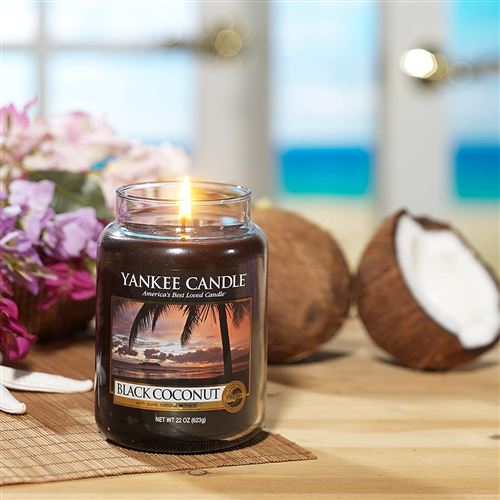 Fondants De Cire Yankee Candle - Parfum Noix De Coco Noire | 8h De Diffusion | Compatible Brûleurs
