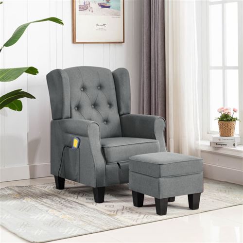 Vidaxl Gris/Clair Fauteuil De Massage - Image 3