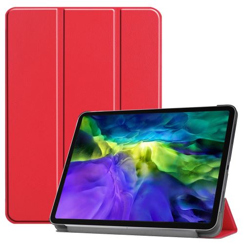Etui en PU + TPU style simple avec support tri-pliure rouge pour votre Apple iPad Pro 11 pouces (2020)