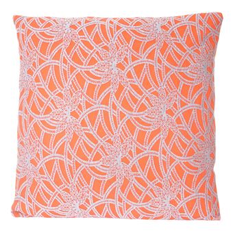 Coussin de décoration, aspect baroque, coussin avec bourrage, orange, 45x45cm - 1