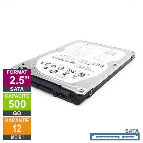 Disque Dur 500Go SATA 2.5 Seagate ST500LM021 7mm 7200rpm 32Mo