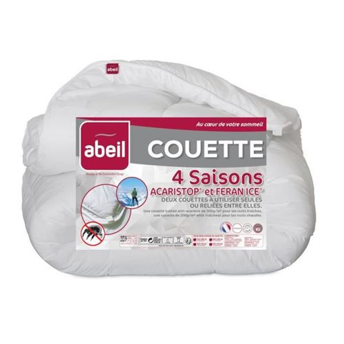 Couette 4 Saisons anti-acariens 220x240cm - Abeil