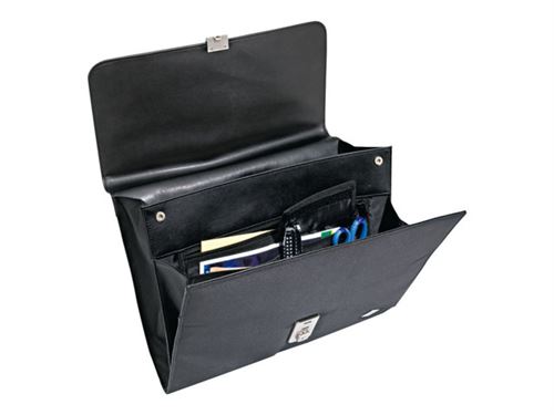 Werner Dorsch Clair/Noir Elegance - Étui Avec Fermeture É Pour Documents - Cuir Synthétique, Nylon Texturé