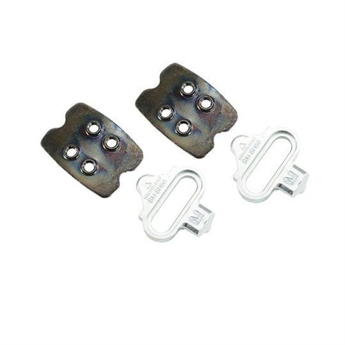 Cale pedale vtt spd shimano sm-sh56 mobile argent + ecrou de cale (pr)