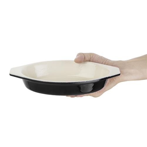 Plat à gratin ovale noir vogue 650ml
