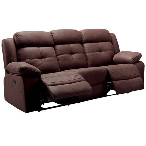 FABARES - Canap&eacute; Relax Electrique 3 Places Chocolat - Altobuy 