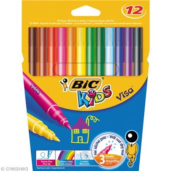 Feutres Bic Kids - Visa - 12 feutres