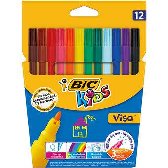 Feutres Bic Kids - Visa - 12 feutres