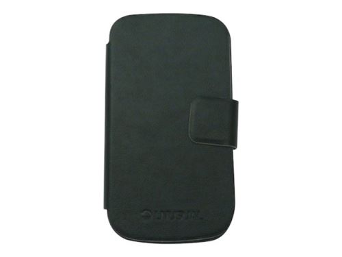 Unusual Flipcover U35X - Beschermende bedekking voor mobiele telefoon - plastic, kunstleer - zwart - voor Unusual U35X