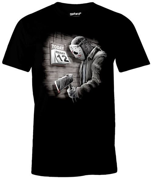 T-shirt Vendredi 13 - Calendrier Waiting - Noir - M