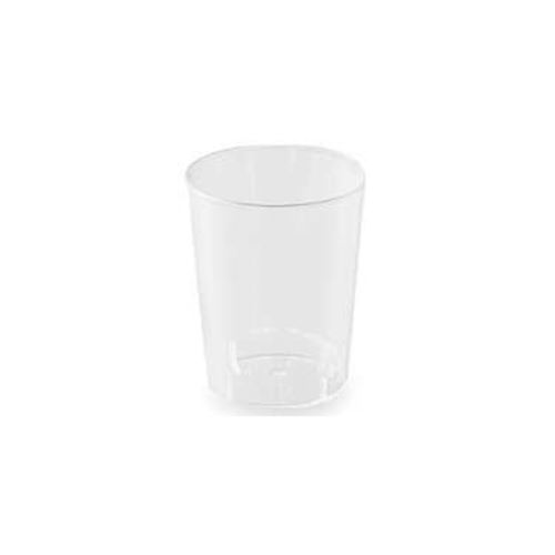 100 verres ronds plastiques réutilisables 2cl transparent - VR 2