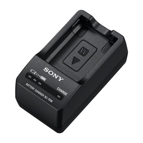Sony BC-TRW - Chargeur de batteries - 1 x charge de batteries - 400 mA - pour Cyber-shot DSC-RX10; a NEX 3NL, 3NY, 5RL, 5RY, 5T, 5TY; a VLOGCAM ZV-E10; a3000; a7; a7R