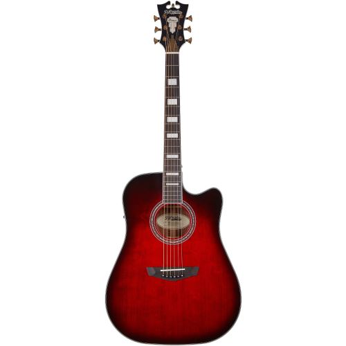 D'Angelico Premier Bowery Vintage Trans Black Cherry Burst guitare folk électro-acoustique