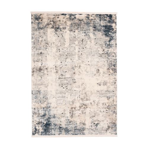 Paris Prix Bleu Tapis Imprimé Vintage Délavé "Palace" 80 X 150 Cm