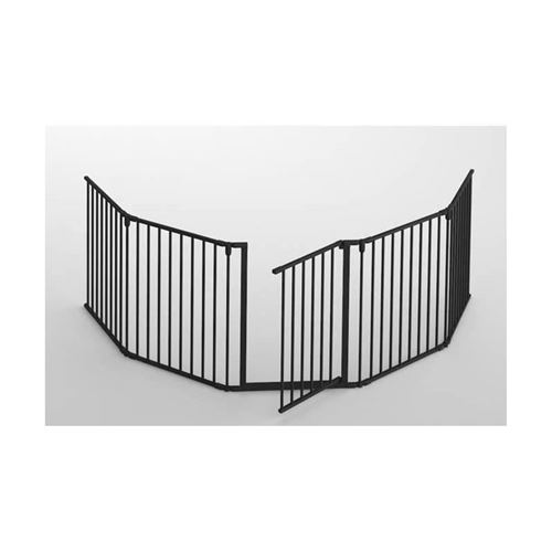 NORDLINGER PRO Pare feu pliable avec portillon - protection feu cheminee et poele