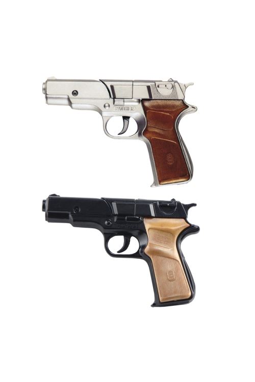 Pistolet Panther Metal 8 Coups 18 Cm - Argent