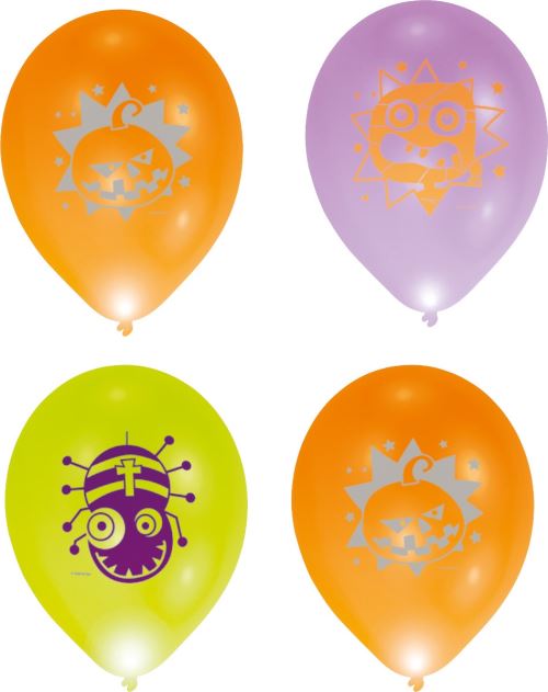 Balloominate des ballons avec des lumières LED Halloween 28 cm 5 pièces