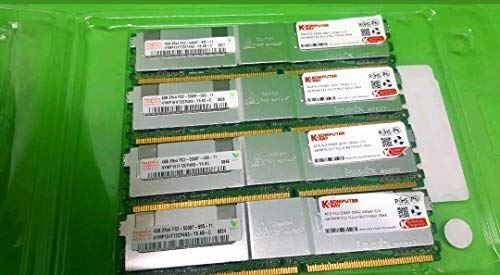 Komputerbay KB_16GB_4X4GB_667_FBDIMM_MAC_HS DDR2 PC2-5300F 667 CL5 ECC Fully Buffered FB-DIMM (240 PIN) 16 Go w / Epandage chaleur p
