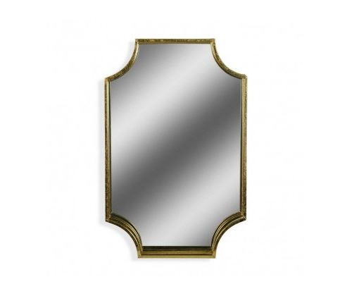 Miroir Mural Octogonal en Métal Doré