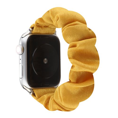 Bracelet en tissu élastique élégant pour Apple Watch Series 6/ SE/ 5/ 4 40mm - Jaune