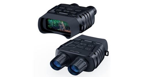 Jumelles de vision nocturne avec écran lcd, caméra de vision nocturne numérique infrarouge (ir), double enregistrement photo + vidéo(noir)