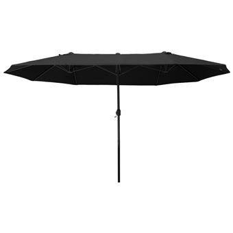 Parasol Tropico Siena Garden 210x140 Cm - Pied Acier Anthracite, Toile Polyester Vert UPF 50+ - Pour Terrasse, Jardin - 4