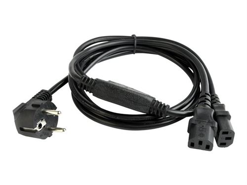 Gembird PC-186-ML6 - Câble d'alimentation - IEC 60320 C13 pour CEE 7/7 (M) - CA 220-250 V - 2 m - moulé