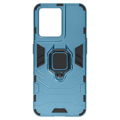 Coque pour Oppo Reno 8 5G Hybride Antichoc Bague Métallique Support Avizar Bleu Nuit