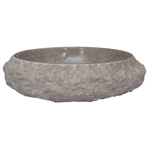 Lavabo Gris Ø40x12 cm Marbre vidaXL